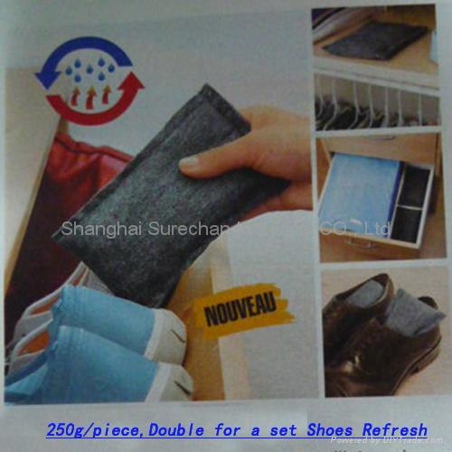 Shoe odor removal moisture absorber active carbon bag 1