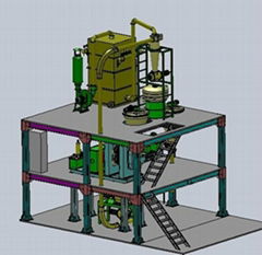 Granulator for urea formaldehyde molding compound