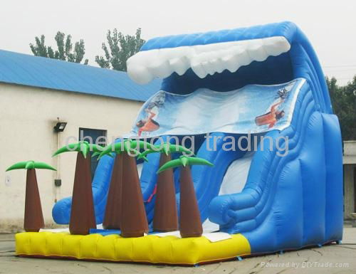 Inflatable slide