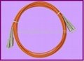 SC to SC duplex multimode fiber optic patch cables 1