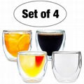 Moderna Artisan Series Double Wall 2 oz Beverage & Espresso Shot Glasses 1