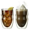 Serafino Double Wall 12 oz Beverage & Coffee Glasses - Set of 2 Insulated Drinki 2