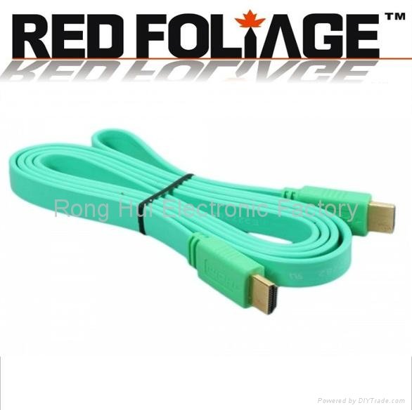 Premium flat HDMI cable1.4 with 3D&blue ray already  4