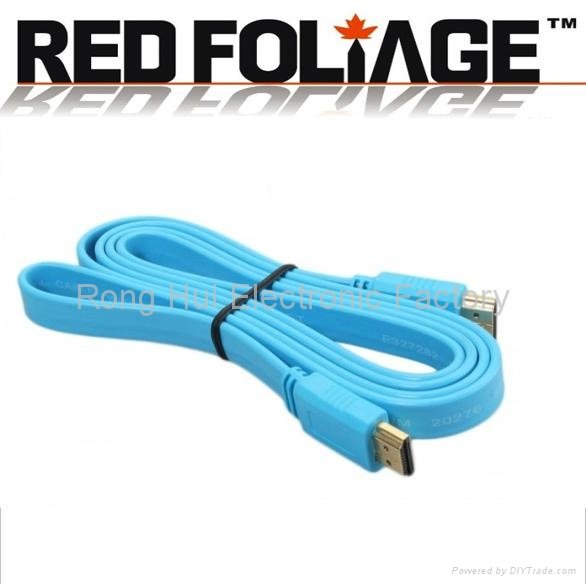 Premium flat HDMI cable1.4 with 3D&blue ray already  5