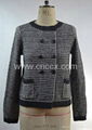 12STC0518 ladies double breasted sweater