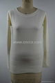 12STC0516 ladies' wide crew neck plain sweater 1