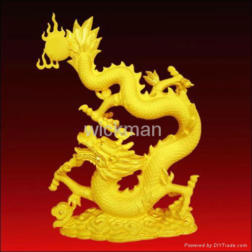 metal golden animal sculptures