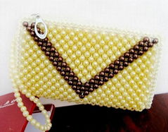 Diy handmade beaded hook bags fashion portable women's wallet zipper bag