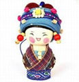 Ethnic dolls colorful hanging wooden craft ornaments decoration keychain 3