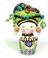 Ethnic dolls colorful hanging wooden craft ornaments decoration keychain 1