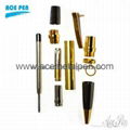 7mm SLIMLINE Woodworking Ball Point Pen Kit in 24kt gold 5