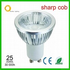5w sharp cob gu10 dimmable led light