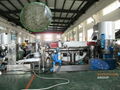 Plastic pipe extrusion line