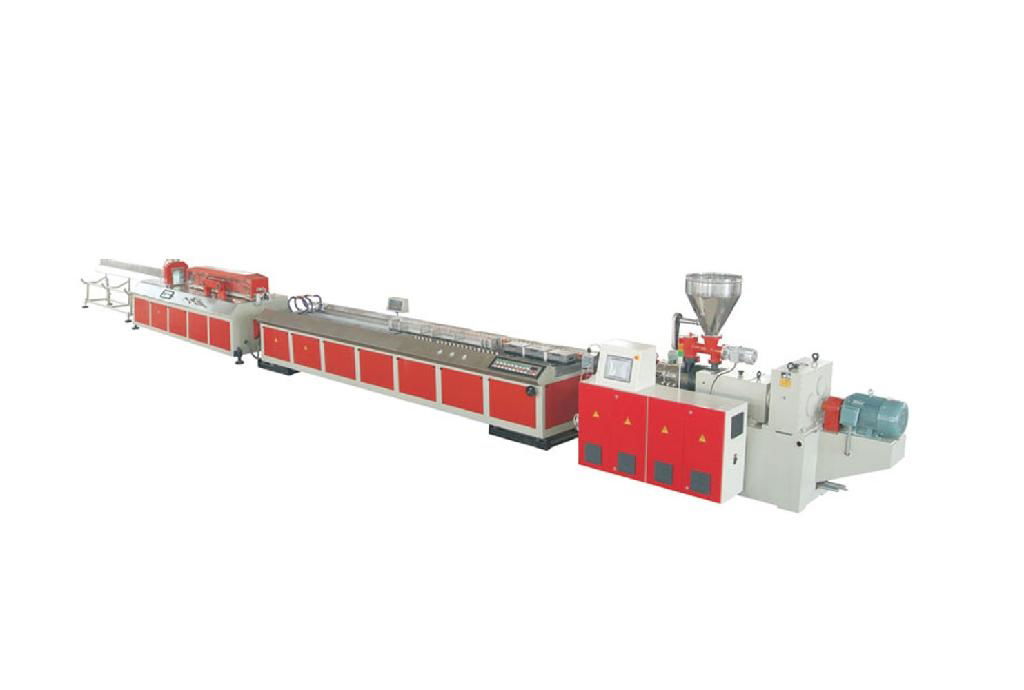 PVC profile extrusion line