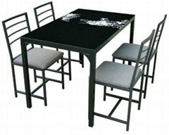 Modern Dining Furniture with Steel Tube,Glass