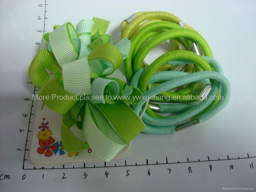 Hot New Fashion Elastic Hair Band Accessories Set with French Clip/Rubber