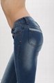 Ladies Zipper Fly Sexy Long Jeans 4