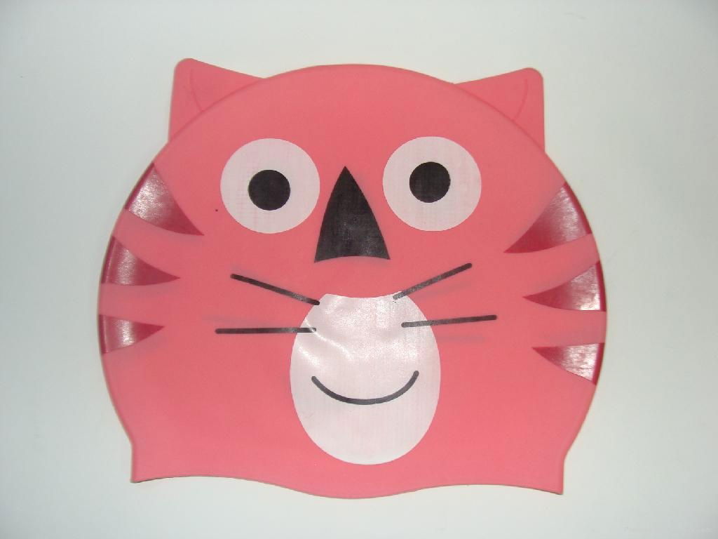 baby swimming cap cat shape 