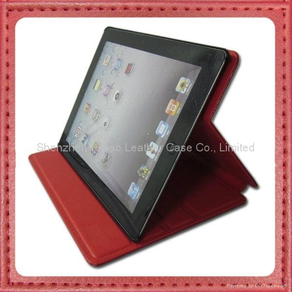 Multi-Stand Leather Case for iPad2/iPad3