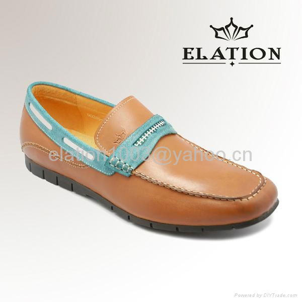 Low MOQ custom comfort good leather men loafers