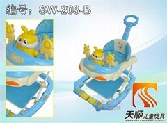 The rocking fuction rabbit style baby walker with music