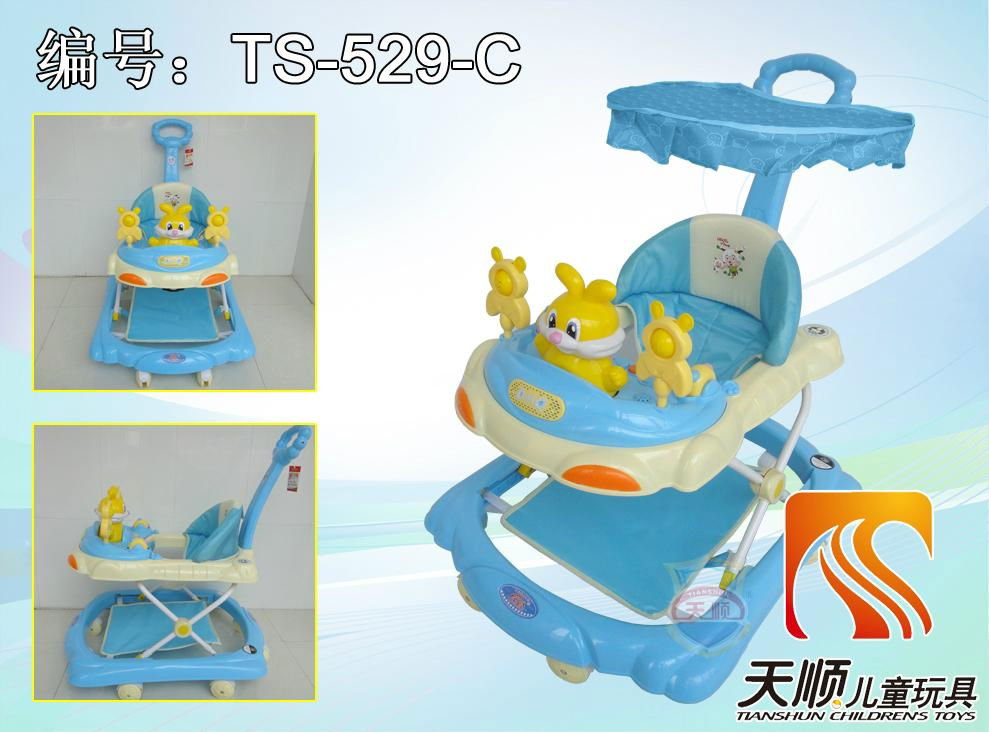 2012 the very cute rabbit style baby walker with canopy