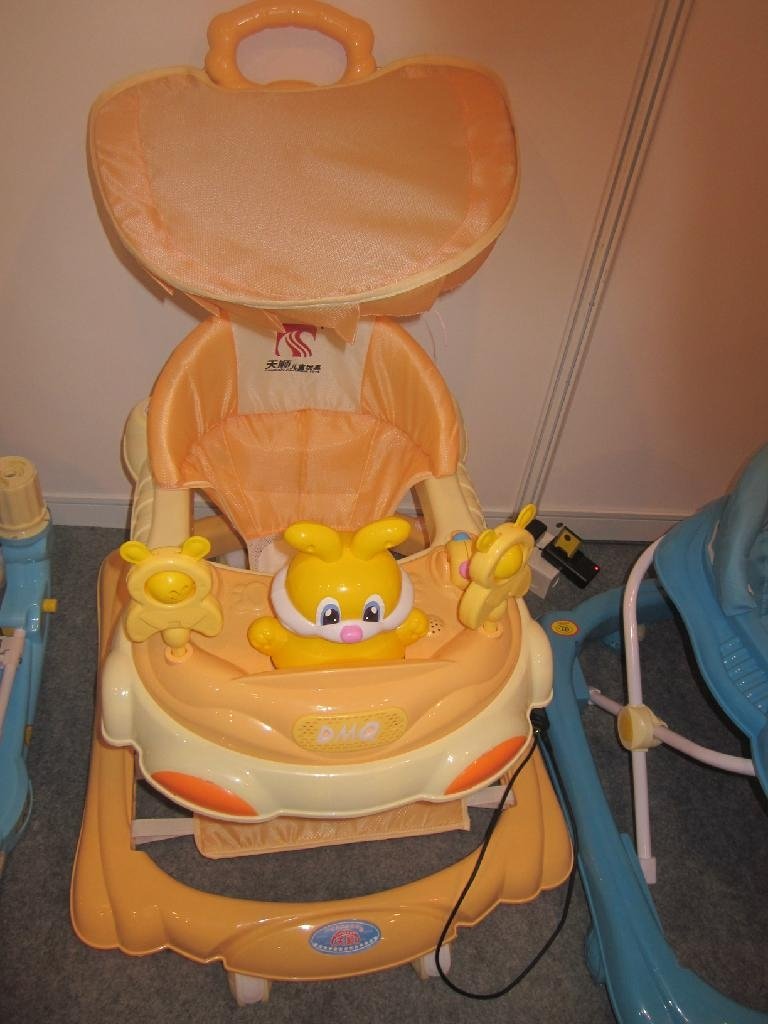 2012 the very cute rabbit style baby walker with canopy 2