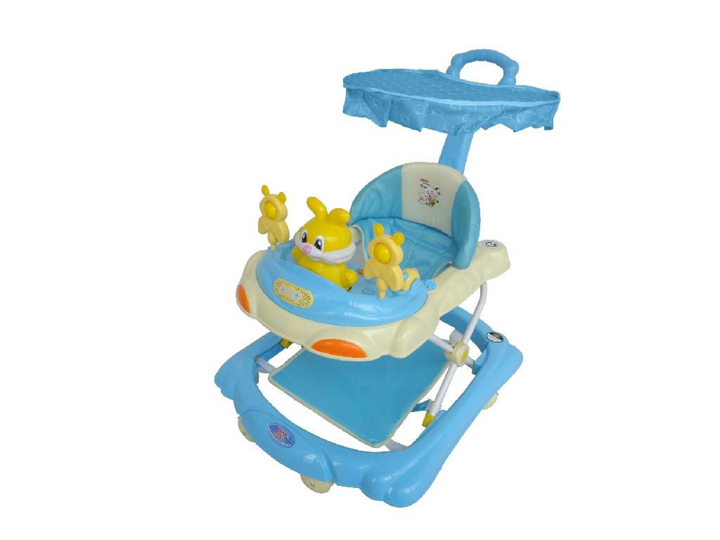2012 the very cute rabbit style baby walker with canopy 3