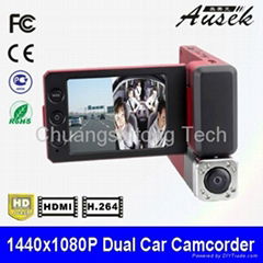 Dual Lens Car Camera for Accident Event