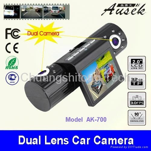 Dual lens Car Dash Camera Car DVR Black Box for Car Event Data Recorder