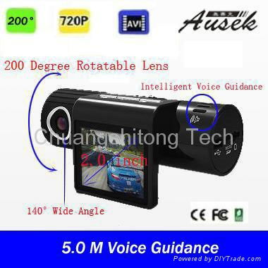 Dual Lens Car Black Box with GPS Logger Car Accident Recorder HD Car DVR 4
