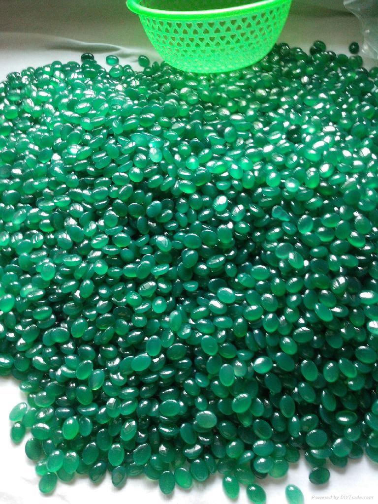 Green chalcedony Oval 