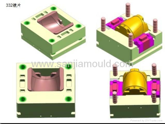 Injection plastic helmet visor/lens mould 5