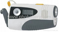 dynamo LED Flashlight with FM/AM radio&Charger for Cellphone