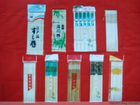 Plastic bag filled with Beautiful paint chopsticks for children 2
