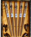 Set of Box Carbonizated packaged paint chopsticks