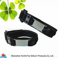 Silicon id bracelet with stainless steel bukle and clasp 4