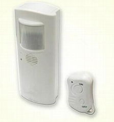 Wireless PIR motion alarm with autodial and keyfob