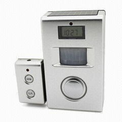 PIR alarm with auto switch and solar panel