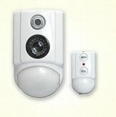 PIR motion alarm with video recorder and autodial