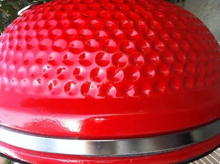 21 Inch Red Shiny auplex Ceramic BBQ Grill kamado limited  5