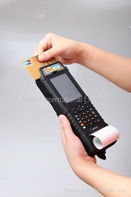 Mobile POS,R   ed Handheld Computer,Industrial PDA,barcode,Thermal printer