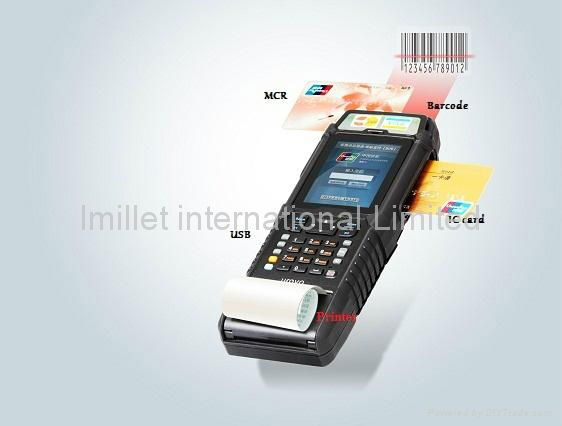 Mobile POS,R   ed Handheld Computer,Industrial PDA,barcode,Thermal printer 3