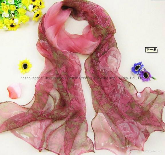 DIGITAL PRINT CHINESE SILK SCARF 2