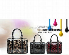 Fashion Sequin Leopard Genuine leather