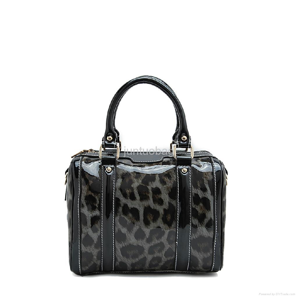 Fashion Sequin Leopard Genuine leather lady handbag 4