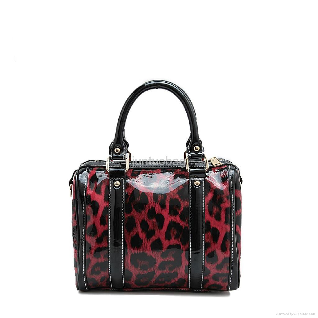 Fashion Sequin Leopard Genuine leather lady handbag 5