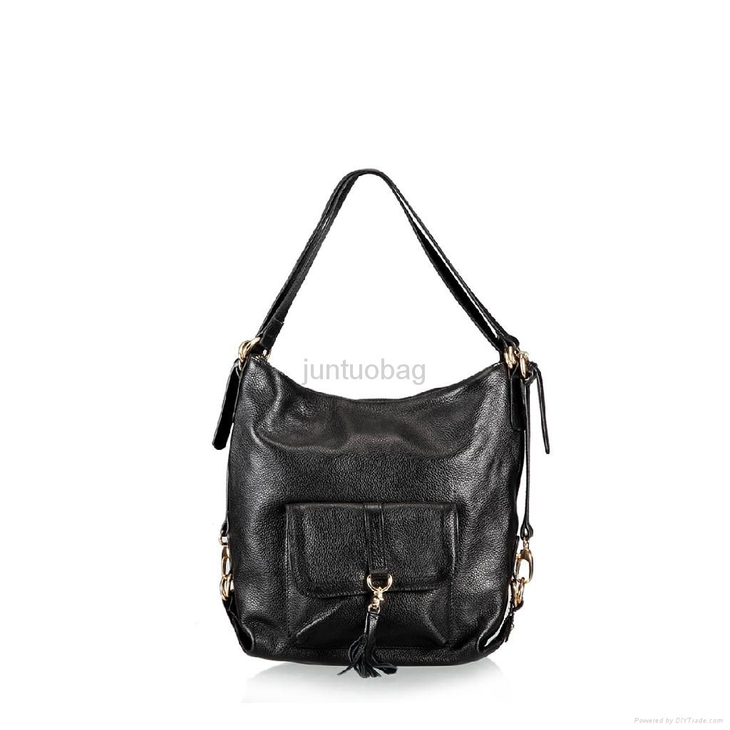 Fashion lesure Genuine leather lady backpack 4