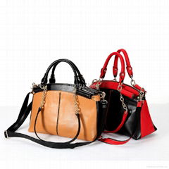 2013 New Style Mosaic Designer Real Leather Lady Tote and Shoulder bag