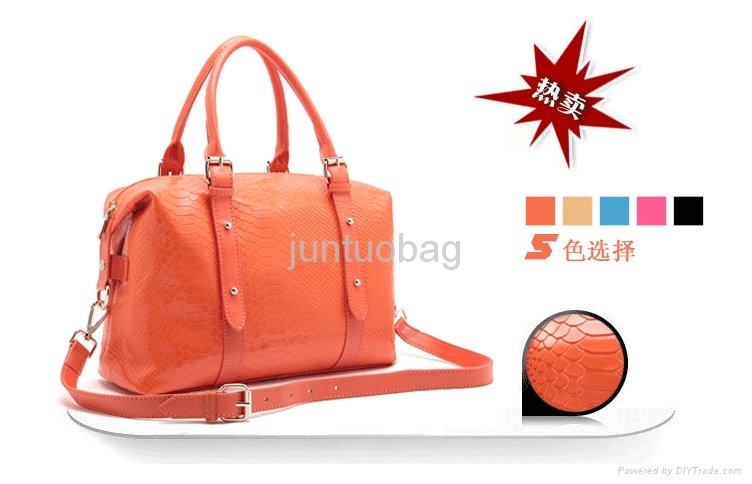 Sequin Genuine Leather Set-up Women Tote and Shouler Bag 4